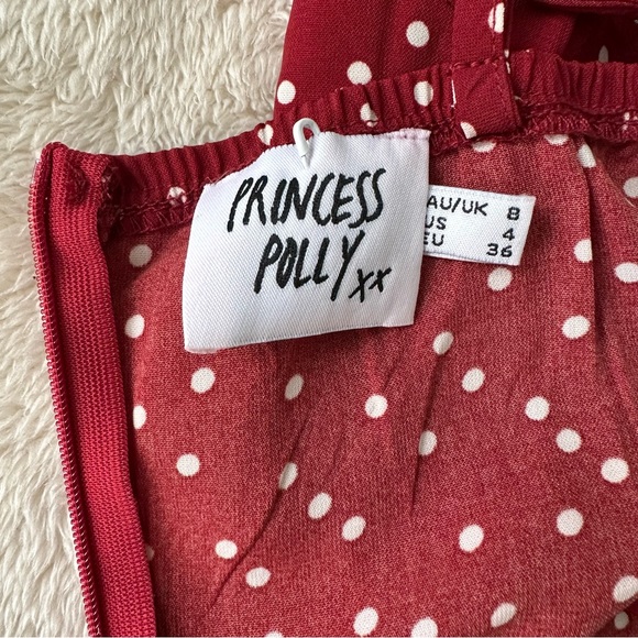 Princess Polly Caesura Mini Dress in Wine sz 4 - Picture 15 of 16